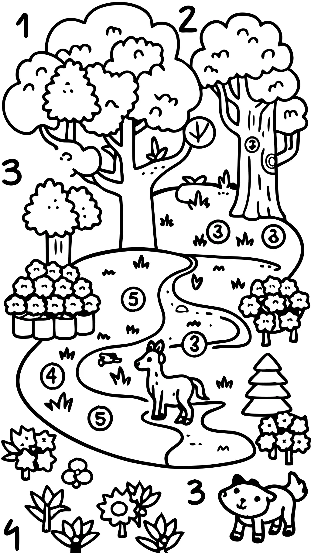 coloring page by numbers